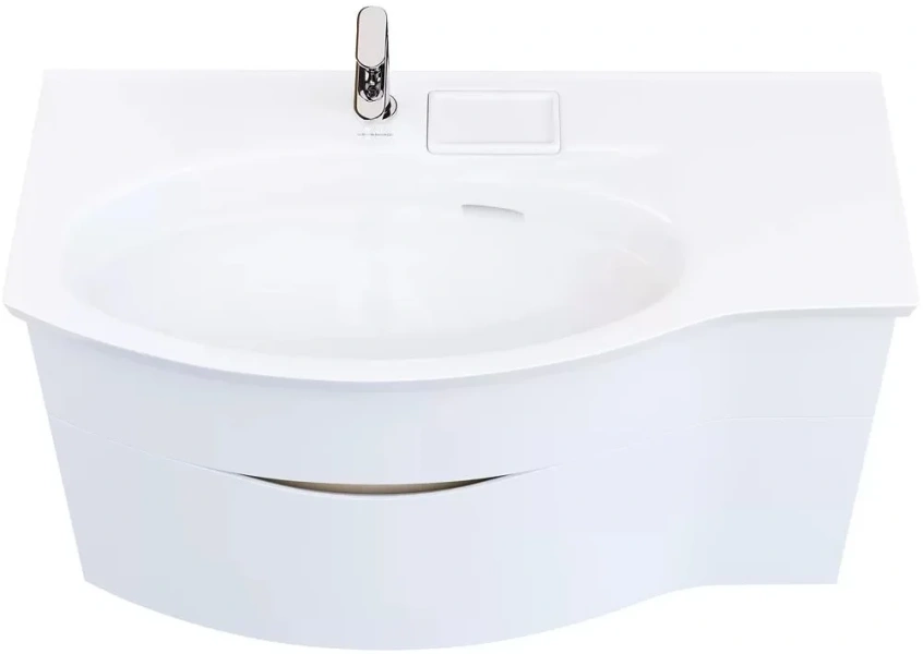 Тумба под раковину подвесная Kerama Marazzi Riva 100 cм левая RV.100Lh\WHT.M (детальная фотография), окрашенные