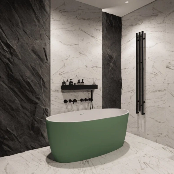 Ванна акриловая Corpa Nera Bosso CN130105, 170 х 76 см, зеленый матовый (детальная фотография), 170 см