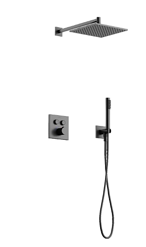 Душевой комплект Sancos Linn вороненая сталь - фото 4