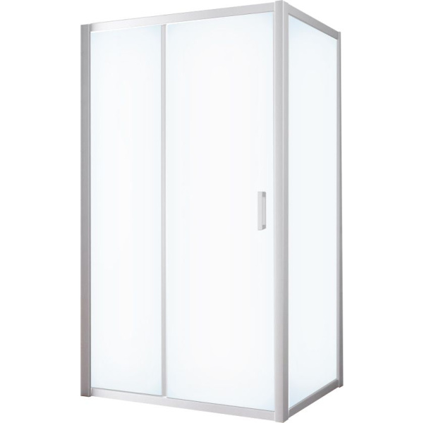 Душевой уголок профиль матовый хром стекло сатин Vegas-glass ZP+ZPV NOVO 110*80 07 10 (детальная фотография)