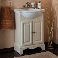 Тумба под раковину, цвет слоновая кость матовый, фурнитура состареное серебро, La Beaute Michel