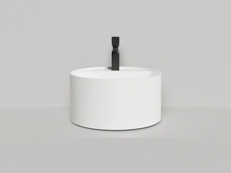 Раковина Salini Armonia Round Top 02 45 см белая матовая 130422TM (детальная фотография), белые