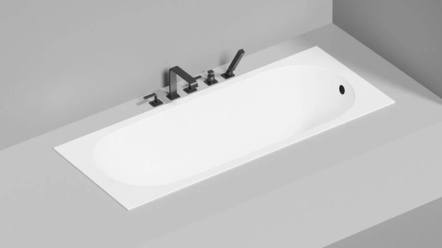 Ванна из искусственного камня Salini Ornella 160х70 см белая матовая 102316M (детальная фотография), в наличии