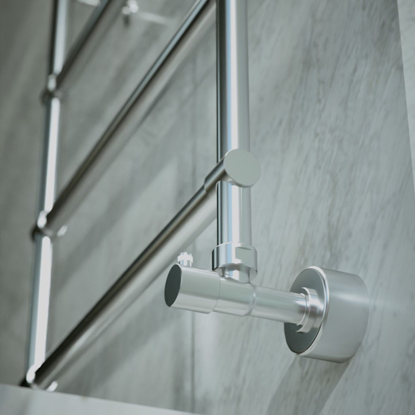 Полотенцесушитель водяной Margaroli Sole 442, 4 секции хром 4424704CRN (детальная фотография), настенные