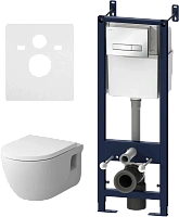 Унитаз с инсталляцией Am.Pm Like с сиденьем микролифт и клавишей