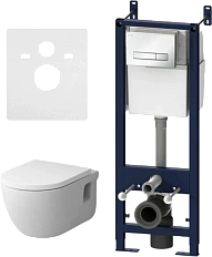 Унитаз с инсталляцией Am.Pm Like с сиденьем микролифт и клавишей