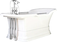 Ванна из искусственного камня Migliore Impero Podium 180х87 см фурнитура хром