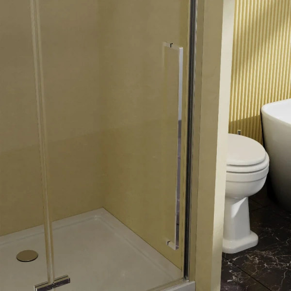 Душевая дверь в нишу Vincea Slim-N 100 см профиль хром стекло прозрачное VDPH-5SN100CL (детальная фотография), хром