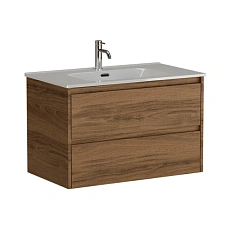 Тумба с раковиной подвесная Sancos Libra 81 см c двумя ящиками