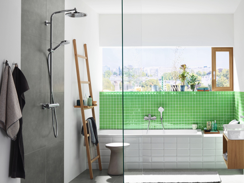 Душевая стойка Hansgrohe Crometta S хром 27267000 (детальная фотография), современные, hi-tech