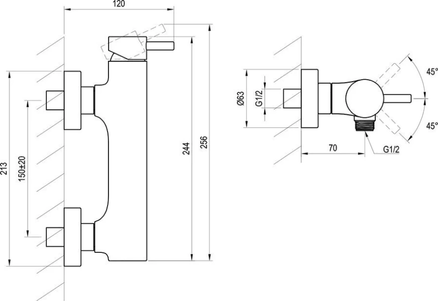 Смеситель для душа Ravak Espirit розовое золото X070354 (детальная фотография), для душа