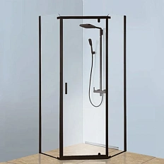 Душевой уголок BERGES Solo 100x100 см профиль черный