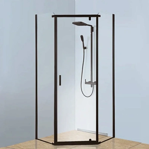 Душевой уголок BERGES Solo 100x100 см профиль черный - фото 2