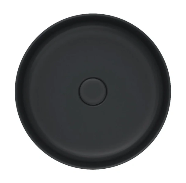 Раковина IDDIS Ray 35,5 см черная RAYBM03i27 (детальная фотография), накладные (на столешницу), пристенные