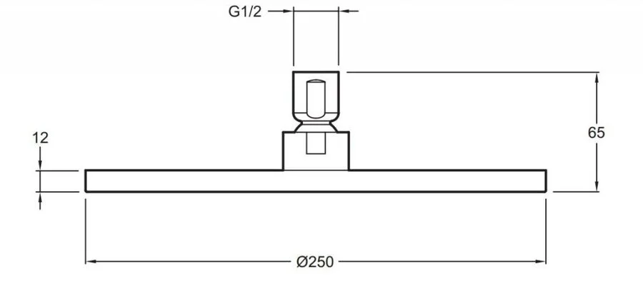 Верхний душ Jacob Delafon Katalyst круглый E13689-CP (детальная фотография), верхние души