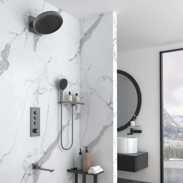 Душевой комплект Vincea вороненая сталь VSFW-433TI3RGM (детальная фотография), комплекты