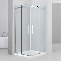 Душевой уголок Black&White Stellar Wind 120x80 см профиль хром, стекло прозрачное