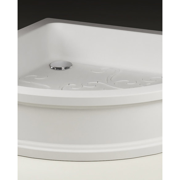 Поддон для душа Devon&Devon Arabesque Curve DEPDARABCU9090A (детальная фотография), четверть круга