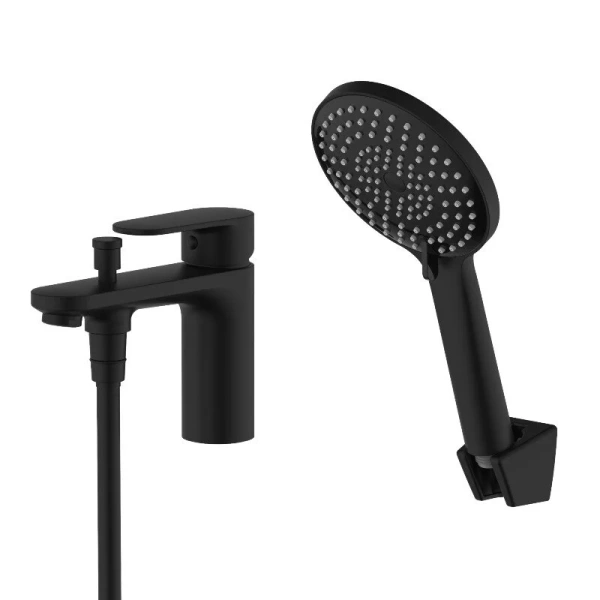 Смеситель для ванны Акватек Ника черный матовый AQ1844MB (детальная фотография)