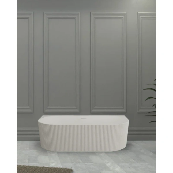 Ванна из искусственного камня Abber Stein 170х75 см белая матовая AS9630 (детальная фотография), 170x75 см