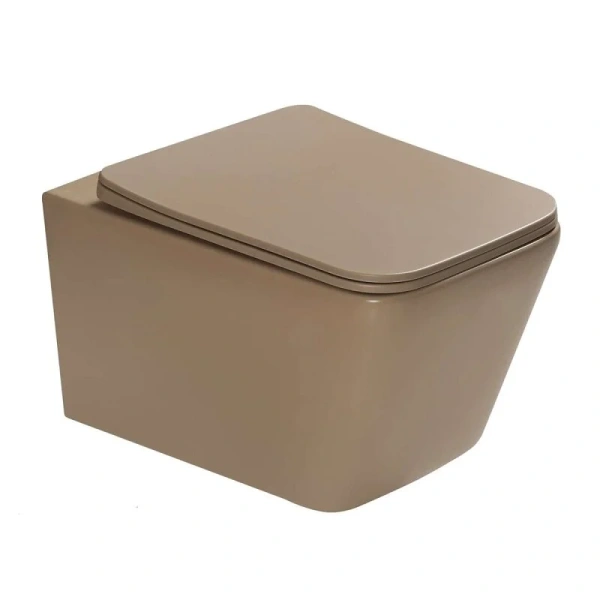 Унитаз подвесной SantiLine светло-коричневый SL-5007KH (детальная фотография)