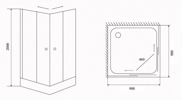 Душевой уголок Timo Viva Lux TL-9002 Romb TL-9002R (детальная фотография), современные, hi-tech, декорированные