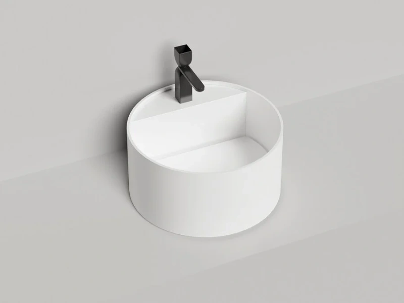 Раковина Salini Armonia Round Top 02 45 см белая матовая 130422TM (детальная фотография)