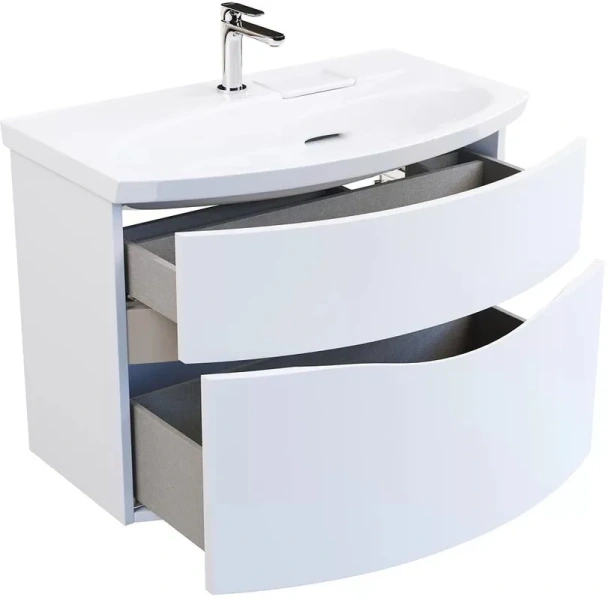 Тумба под раковину подвесная Kerama Marazzi Riva 80 cм белая RV.80\WHT.M (детальная фотография), современная, hi-tech index_1