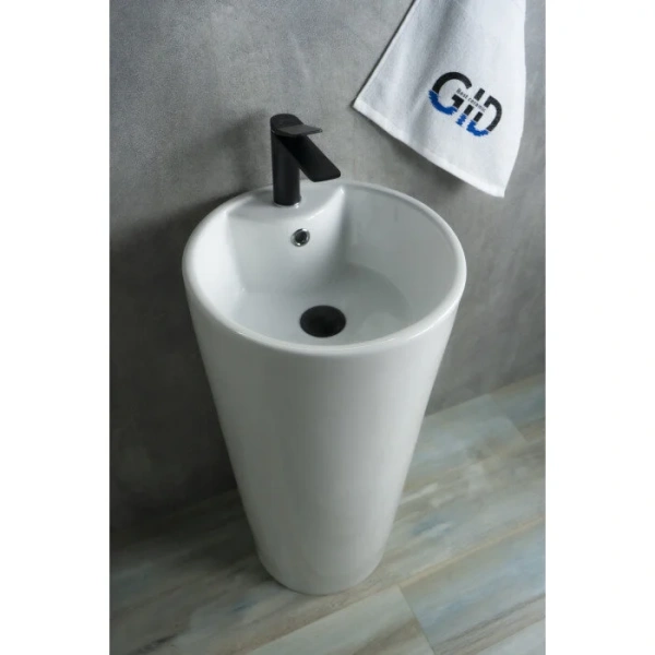 Раковина напольная GID Autonomo Nb131 40 см белая 81112 (детальная фотография), белые