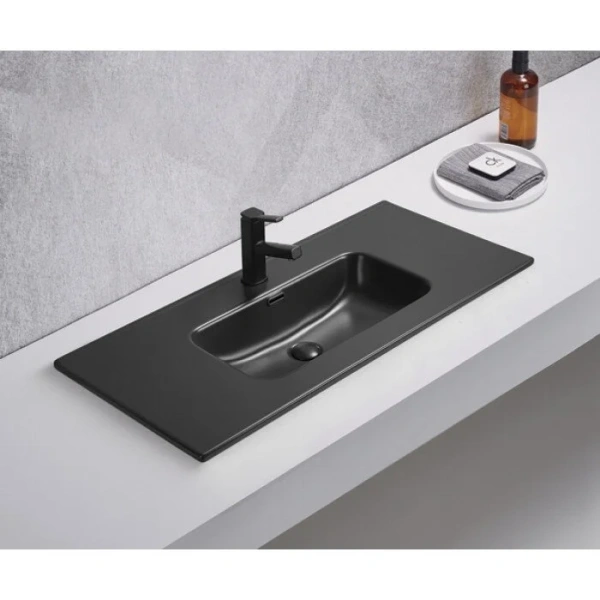 Раковина GID Integrado Bm9010s 102 см черная 72207 (детальная фотография), современные, hi-tech