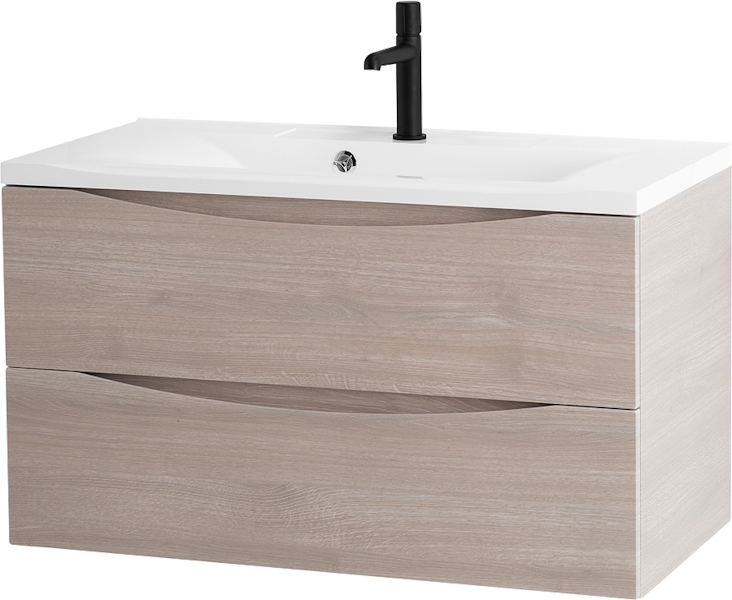 Тумба под раковину подвесная BelBagno Marino 100 см rovere grigio MARINO-1000-2C-SO-RG-P (детальная фотография)