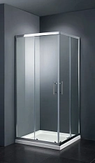 Душевой уголок Black&White Stellar Wind 90x90 см профиль хром, стекло прозрачное