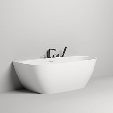 Ванна из искусственного камня Salini Sofia Wall 180x85 см пристенная, белый матовый