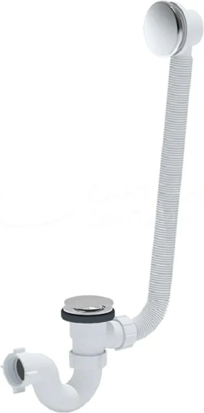 Акриловая ванна Радомир Вальс Макси 1-01-2-0-1-188К, 180 x 80 см, каркас, фронтальный экран съемный, сифон, слив-перелив автомат в комплекте, белая (детальная фотография), без гидромассажа