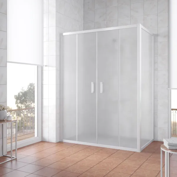 Душевой уголок профиль белый стекло сатин Vegas-glass Z2P+ZPV NOVO 220*80 01 10 (детальная фотография)