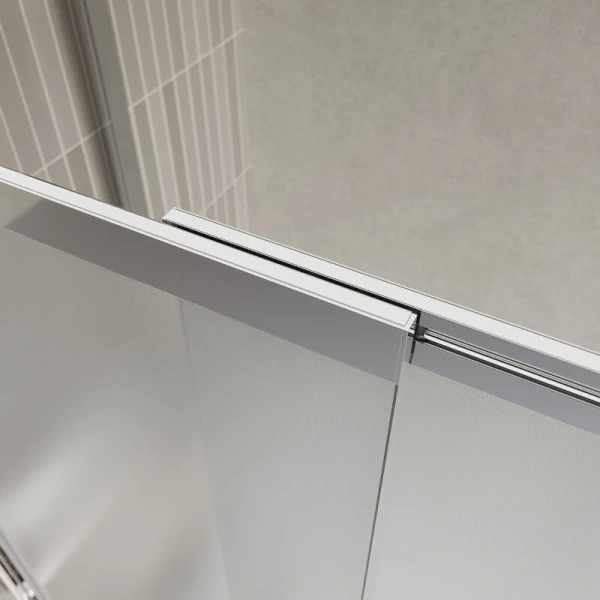 Шторка для ванны BelBagno Luce 90х145 см стекло рифленое профиль хром LUCE-VF-11-90/145-P-Cr (детальная фотография), современные, hi-tech