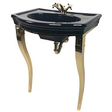 Раковина 71х53 см, смеситель на 1 отверстие, цвет чёрный, Devon&Devon New Etoile