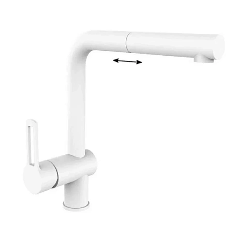 Смеситель для кухни Paffoni Ringo белый матовый - фото 2