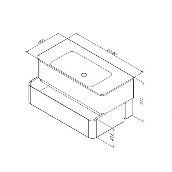 Тумба под раковину подвесная Am.Pm Sensation 100 см табачный дуб M30FHX1002TF (детальная фотография), в наличии