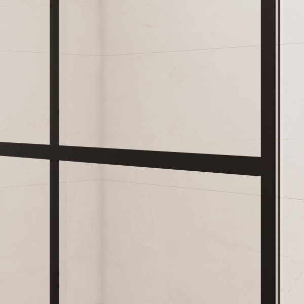 Душевая перегородка RGW Walk In WA-111B 120 см профиль черный 411011112-84 (детальная фотография), прозрачные