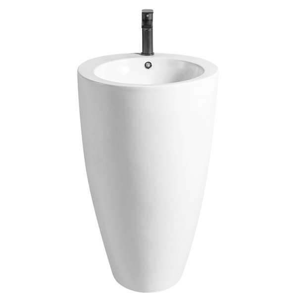 Раковина напольная Azario Comella 50 см белая AZ-311 (детальная фотография), современные, hi-tech