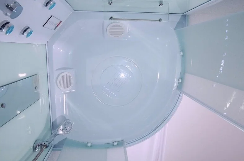 Душевая кабина Timo Eco TE-0709 (детальная фотография), стеклянные, рифленые, матовые