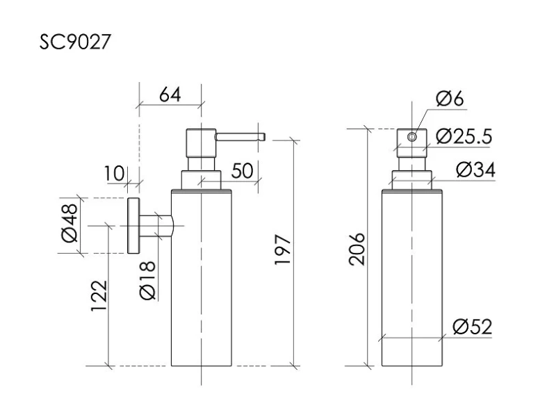 Дозатор для мыла Sancos Base хром SC9027CH (детальная фотография), современные, hi-tech