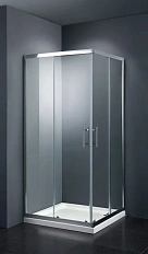 Душевой уголок Black&White Stellar Wind 100x100 см профиль хром, стекло прозрачное