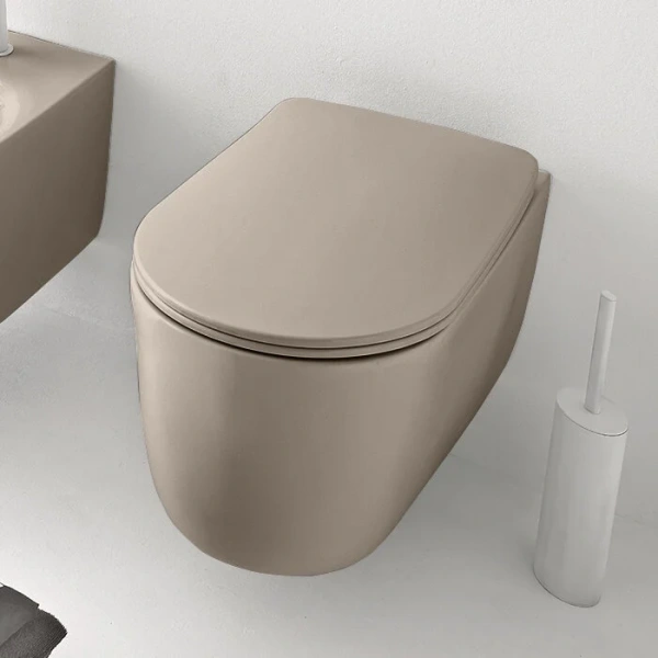 Унитаз подвесной Kerasan Nolita nocciola mat 531481 (детальная фотография), подвесные, встраиваемые