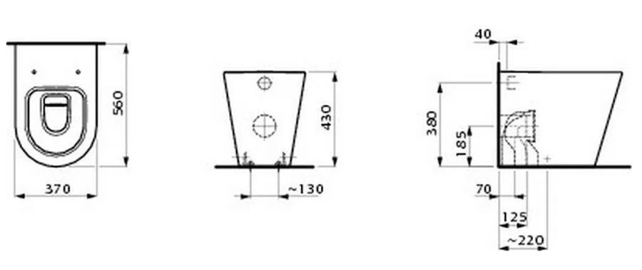Унитаз напольный, выпуск Vario, Laufen Kartell 8.2333.1 (детальная фотография), напольные