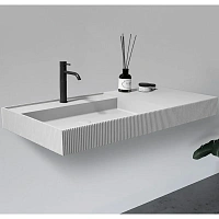 Раковина Abber Stein 120 см белая матовая