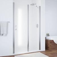 Душевая дверь профиль глянцевый хром стекло сатин Vegas-glass