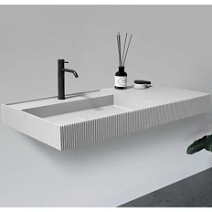 Раковина Abber Stein 120 см белая матовая