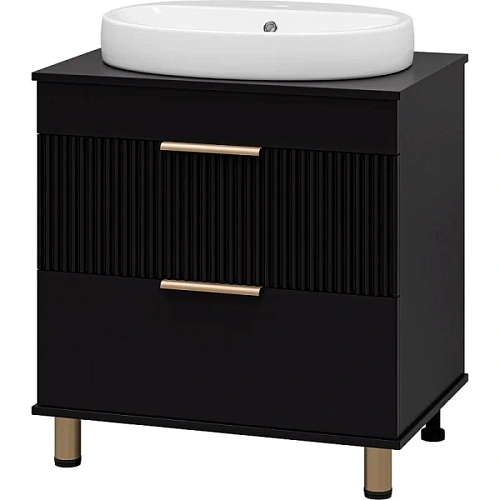 Тумба под раковину напольная Brevita Enfida 70 см черная - фото 6